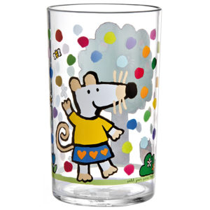 Verre acrylique à pois