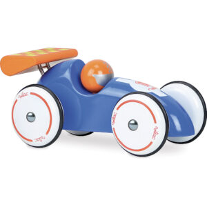 Voiture de course à trainer bleu-orange