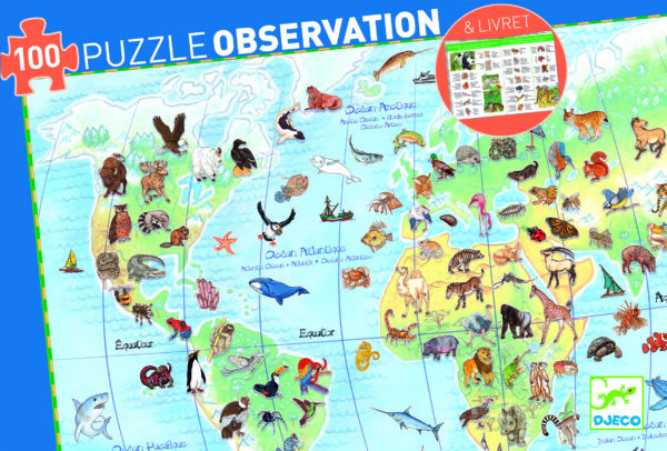 Les animaux du monde  100 pcs + livret