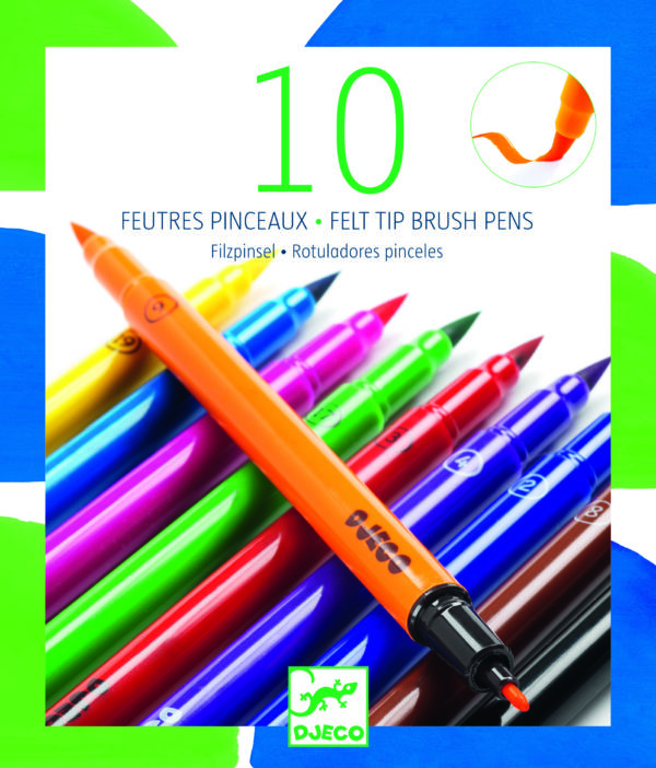 10 feutres pinceaux- classique