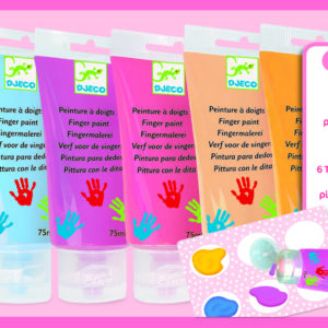 6 tubes de peinture à doigts - sweet