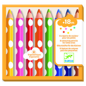 8 crayons de couleurs pour les petits