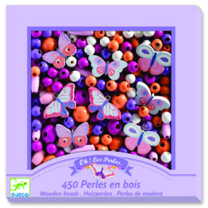Perles en bois, Arc-en-ciel.