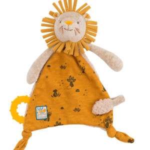 Doudou attache-tétine lion Sous mon baobab