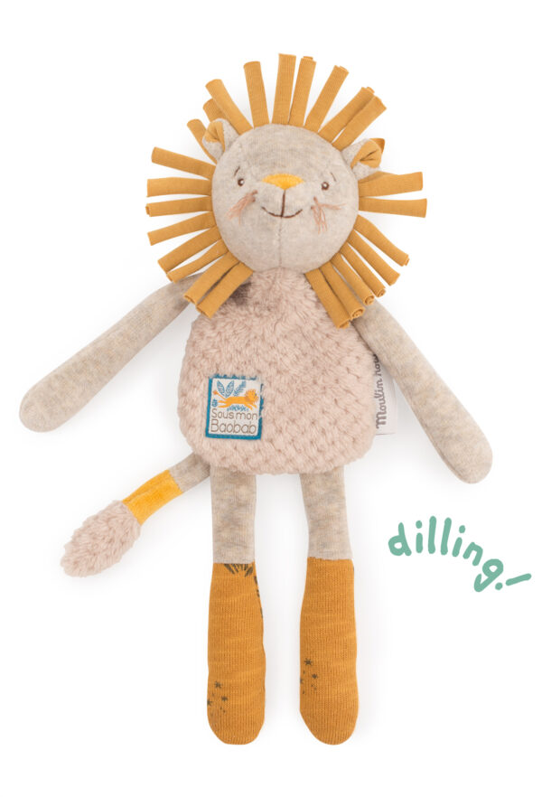 Doudou-hochet lion Sous mon baobab