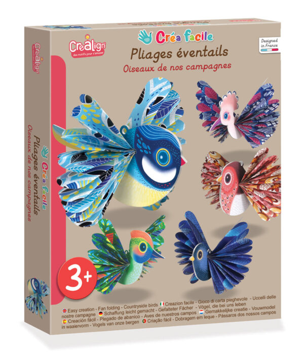 CREA FACILE - PLIAGES EVENTAILS -  Oiseaux de nos Campagnes