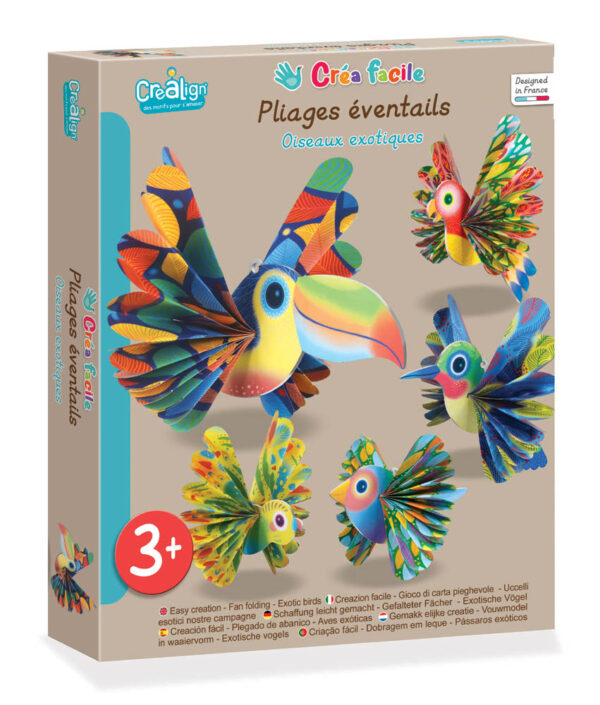 CREA FACILE - PLIAGES EVENTAILS -  Oiseaux Exotiques