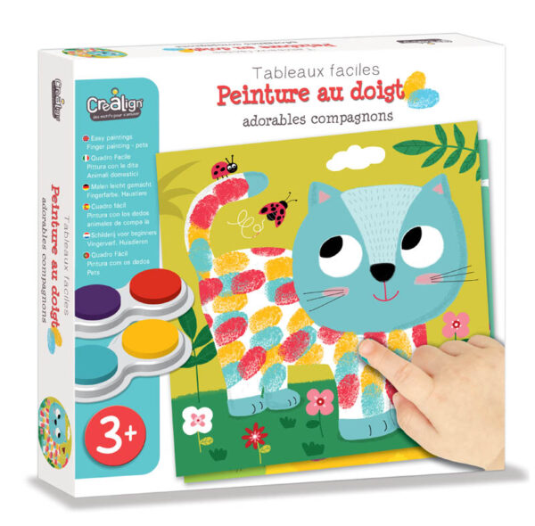 TABLEAU FACILES PEINTURE AU DOIGT LES ADORABLES COMPAGNONS