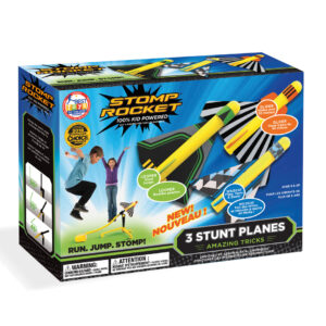 Stomp Rocket: AVIONS ACROBATIQUES, 3 avions acrobatiques en mousse inclus, montage facile, en boîte, 6+