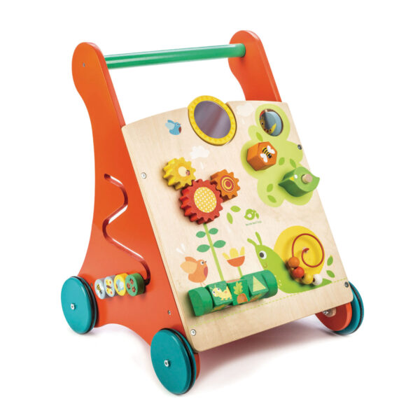 Tender Leaf Premier Âge: CHARIOT de MARCHE d'ACTIVITÉS 37,5x38x57cm,  en bois, en boîte 37,8x8x59,8cm, 18m+