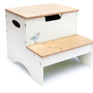 Tender Leaf Meuble: ESCABEAU FORÊT 33x36,4x29cm, avec un compartiment  secret, en bois, en boîte 41,5x36,5x5cm, 3+
