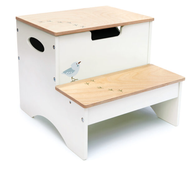 Tender Leaf Meuble: ESCABEAU FORÊT 33x36,4x29cm, avec un compartiment  secret, en bois, en boîte 41,5x36,5x5cm, 3+