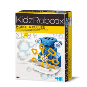 4M KIDZROBOTIX: ROBOT à BULLES 10cm / EMBALLAGE  F R A N C A I S, avec des instructions détaillées, fonctionne sur piles 1x1.5V AAA (excl.), boîte 24x16,5x6cm, 8+