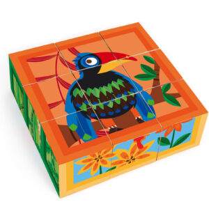 Scratch Build&Play: PUZZLE Jungle 9 blocs 18x18x6cm, en carton, en boîte, 2+