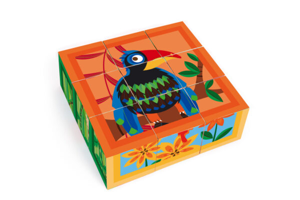 Scratch Build&Play: PUZZLE Jungle 9 blocs 18x18x6cm, en carton, en boîte, 2+