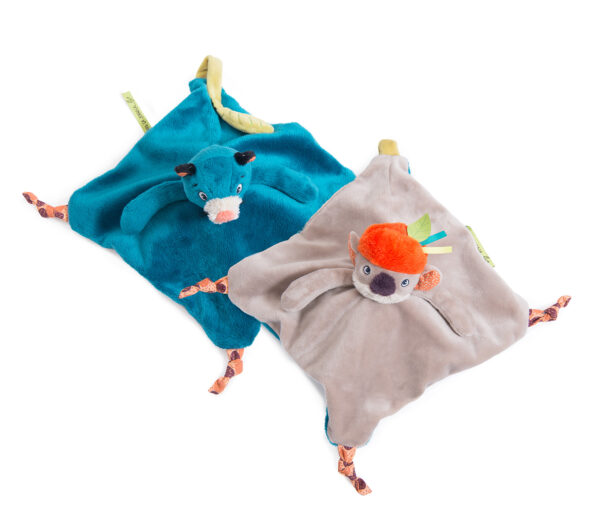 Doudou cache-cache koala et panthère Dans la jungle