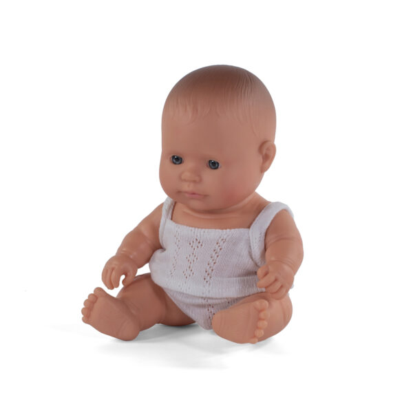 ML Poupées: POUPEE BEBE GARCON EUROPEEN 21cm, parfumée vanille, imperméable, en résine, en boîte cadeau. Made in Spain, 10m+